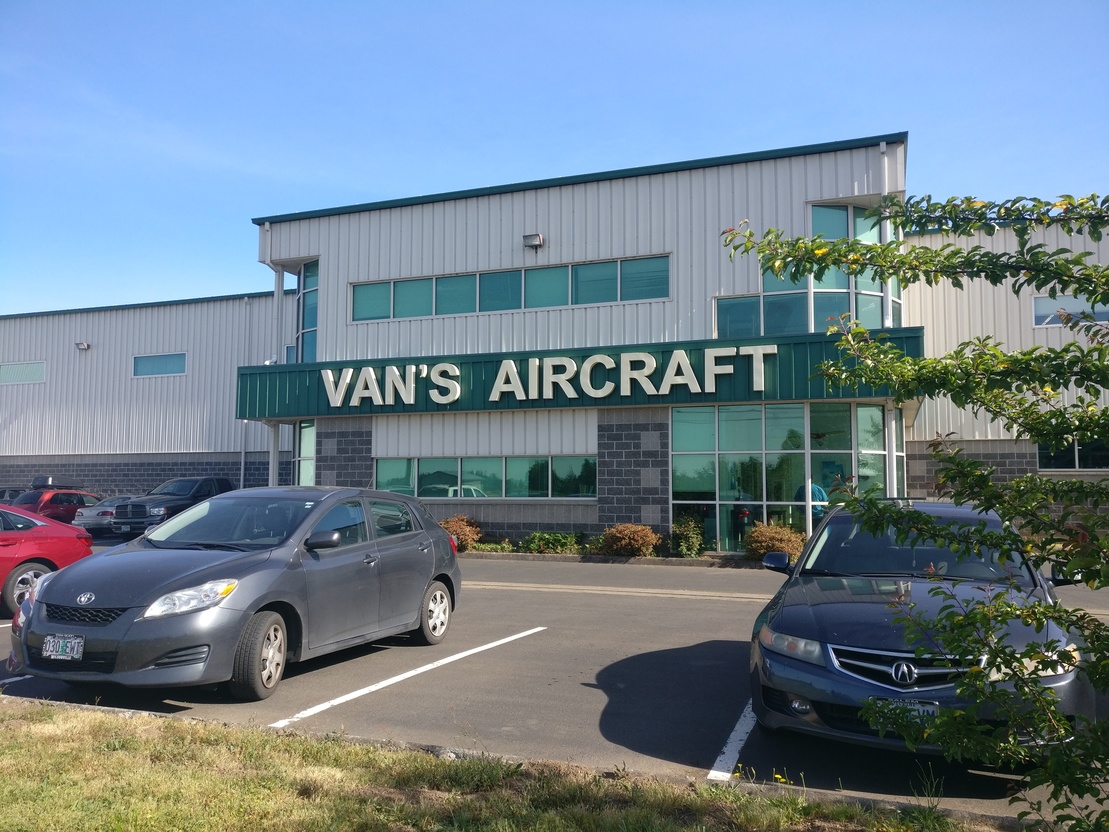 Front of Vans Aircraft Factory